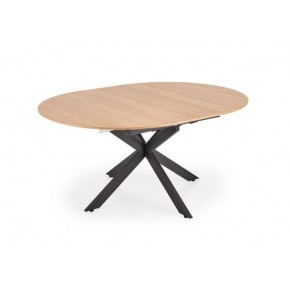 Стол обеденный HALMAR ACORD натуральный/черный 120-200/120